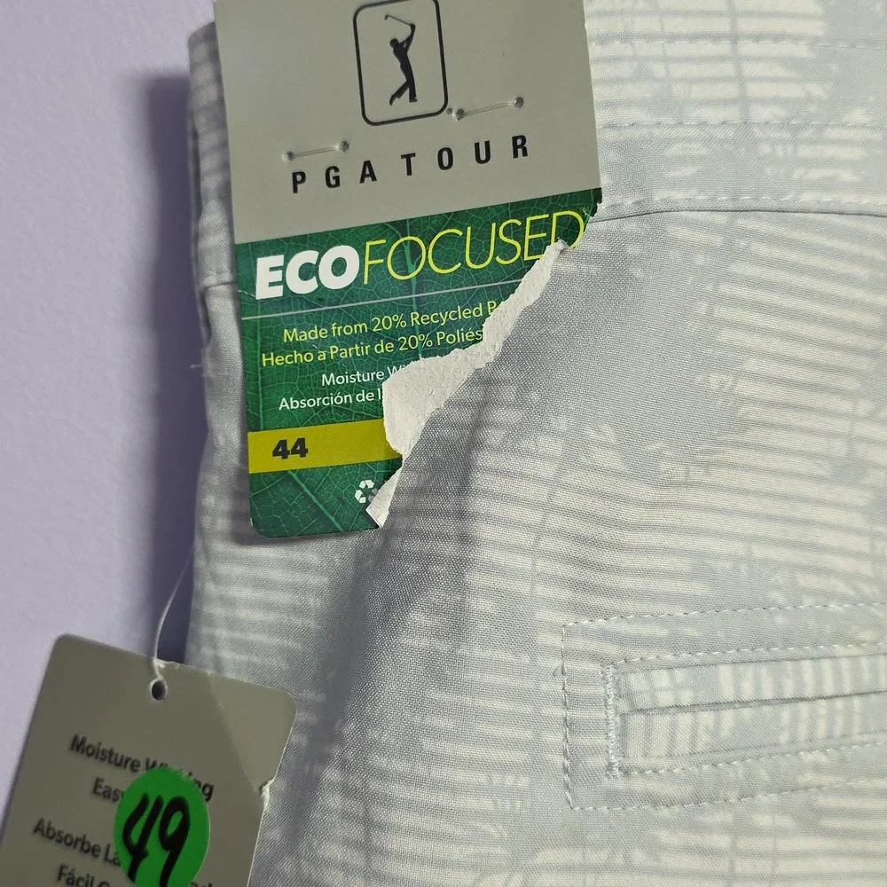 PGA Tour Men's Light Gray Patterned‎ Shorts